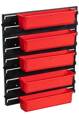 Offre Du Jour Qbrick System Container Set Nr. 4 Paroi d'atelier 39 x 35 cm avec 4 étagères pour PRO Organizer 100 Expert / 200 Expert / PRO Drawer 3