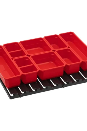 Qbrick System Container Set Nr. 6 Paroi d'atelier 39 x 35 cm avec 8 récipients pour PRO Organizer 100 / 200 Retour Gratuit