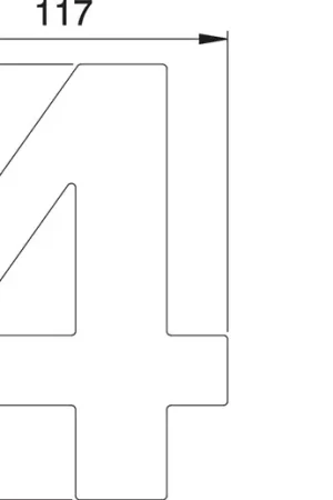 Commande En Gros EDI Numéro de maison chiffre 4 acier inoxydable mat ( 3000261319 )