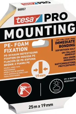 TESA ruban de montage Mounting PRO PE fixation 66957 blanc (3000265494) Must-Have