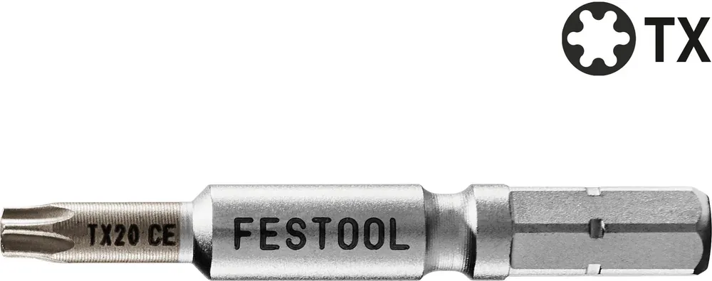 Festool TX 20-50 CENTRO/2 Bit (205080) pour perceuse-visseuse sans fil et perceuse à percussion sans fil Festool avec support FastFix et mandrin WH-CE CENTROTEC Authentique