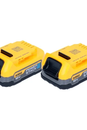 Jusqu'à Épuisement Des Stocks DeWalt Kit batterie DCBP 034 E2 2x batterie Powerstack 18 V 1,7 Ah / 1700 mAh XR Li-Ion - avec indicateur de charge