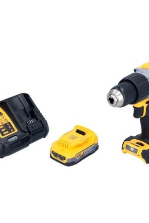 Prix Choc DeWalt DCD 805 E1 Perceuse-visseuse à percussion sans fil 18 V 90 Nm Brushless + 1x batterie 1,7 Ah + chargeur