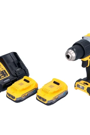 DeWalt DCD 805 E2 Perceuse-visseuse à percussion sans fil 18 V 90 Nm Brushless + 2x batterie 1,7 Ah + chargeur Prix Cassé