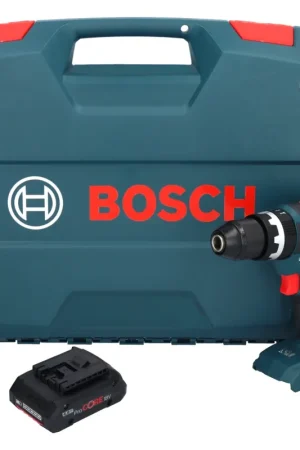 Bosch GSB 18V-55 Professional Perceuse-visseuse à percussion sans fil 18 V 55 Nm Brushless + 1x batterie ProCORE 4,0 Ah + Coffret - sans chargeur Produit De Marque