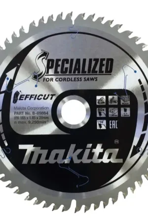 Acheter Direct Makita CMSF16560E SPECIALIZED EFFICUT Lame de scie 165 x 1,85 x 20mm 60 dents pour le bois (B-69864)