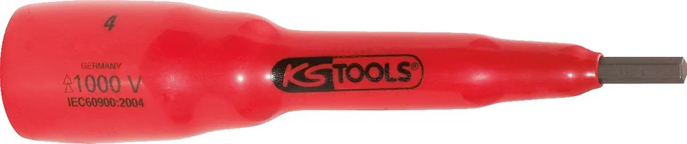 KS TOOLS Douille tournevis 3/8' avec revêtement isolant pour vis à six pans creux, 4 mm, longueur 82 mm ( 117.3861 ) Acheter En Ligne