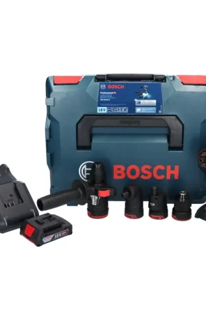 Pas Cher Bosch GSR 18V-60 FC Professional Perceuse-visseuse sans fil 60Nm Brushless 18V + 1x Batterie 2,0 Ah + Chargeur + Embouts + Coffret L-Boxx