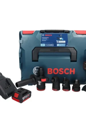 Bosch GSR 18V-60 FC Professional Perceuse-visseuse sans fil 60Nm Brushless 18V + 1x Batterie 5,0 Ah + Chargeur + Embouts + Coffret L-Boxx Nouveauté