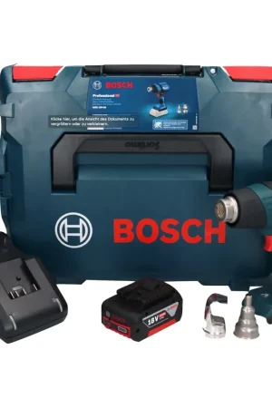 Expédition Rapide Bosch GHG 18V-50 Professional Pistolet à air chaud sans fil 18 V 300° C / 500° C + 1x batterie 5,0 Ah + chargeur + L-Boxx