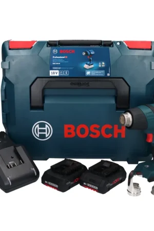 Bosch Professional GHG 18V-50 Décapeur thermique sans fil Bosch GHG 18V-50 Professional 300°C / 500°C 18V + 2x Batteries ProCORE 4,0Ah + Chargeur + Coffret L-Boxx Expédition Rapide