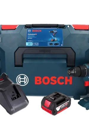 Bosch GSR 18V-55 Perceuse-visseuse sans fil 18 V 55 Nm Brushless + 1x batterie 4,0 Ah + chargeur + L-Boxx Retour Gratuit