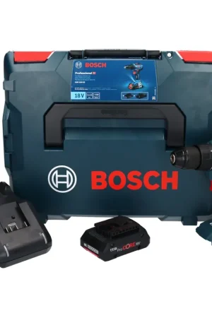 Jusqu'à Épuisement Des Stocks Bosch Professional GSR 18V-55 Perceuse-Visseuse sans fil 55Nm 18V Brushless + 1x Batterie ProCORE 4,0Ah + Chargeur + Coffret L-Boxx