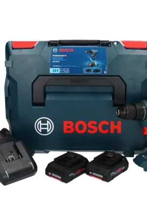 Top Vente Bosch GSR 18V-55 Perceuse-visseuse sans fil 55 Nm Brushless 18V + 2x Batteries ProCORE 4,0 Ah + Chargeur + Coffret L-Boxx (06019H5204)