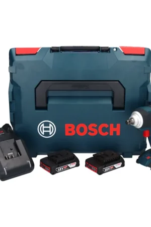 Bon Marché Bosch GDS 18V-300 Visseuse à choc sans fil 18 V 300 Nm 1/2'' Brushless + 2x batterie 2,0 Ah + chargeur + L-Boxx