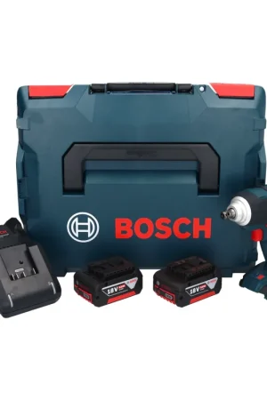 Achat Immédiat Bosch GDS 18V-300 Visseuse à choc sans fil 18 V 300 Nm 1/2'' Brushless + 2x batterie 5,0 Ah + chargeur + L-Boxx