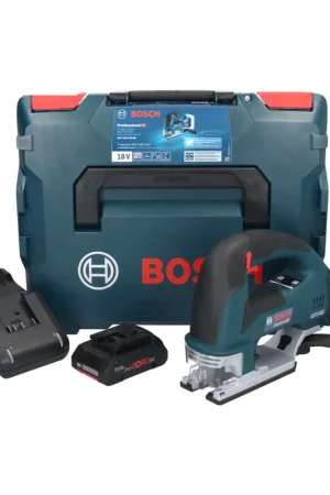 Paiement Sécurisé Bosch GST 18V-155 BC Scie sauteuse sans fil 18 V 135 mm brushless + 1x Batterie ProCORE 4,0 Ah + Chargeur + Coffret L-Boxx