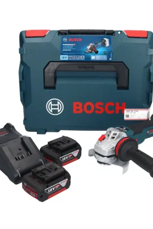 Bosch GWS 18V-10 SC Meuleuse angulaire sans fil 18 V 125 mm Brushless + 2x batterie 5,0 Ah + chargeur + L-Boxx Haute Qualité