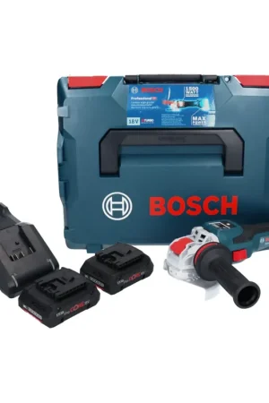Bosch GWX 18V-15 SC Professional Meuleuse angulaire sans fil 18 V 125 mm BITURBO X-LOCK + 2x batterie ProCORE 4,0 Ah + chargeur + L-BOXX Offre Limitée