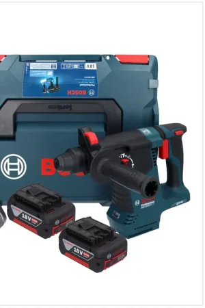 Bosch GBH 18V-24 C Professional Marteau perforateur sans fil 18 V 2,4 J Brushless SDS plus + 2x batterie 5,0 Ah + chargeur + L-BOXX Authentique