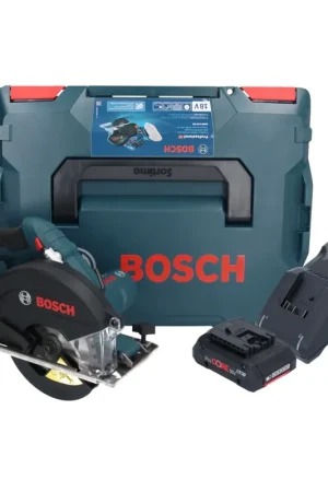 Bosch GKM 18V-50 Professional Scie circulaire portative métal sans fil 18 V 136 mm Brushless + 1x batterie ProCORE 4,0 Ah + chargeur + L-Boxx Prix Promo