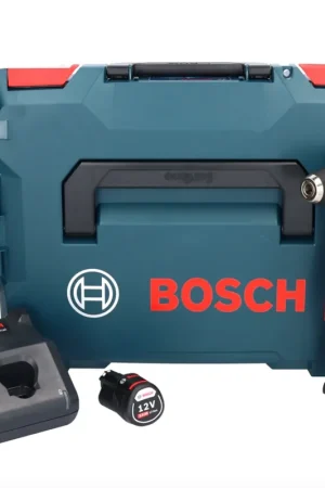Certifié Bosch Professional GWB 12V-10 Perceuse d'angle sans fil 12 V + 1x batterie 2,0 Ah + chargeur + L-Boxx