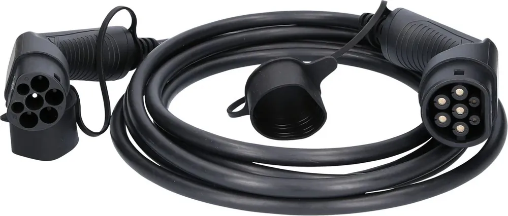 Expédition Rapide KS TOOLS Câble de charge efuturo droit, connecteur de type 2 vers le type 2, triphase, jusqu’à 11 kW, 16 A, 400 V, mode 3, 5 mètres ( 117.7170 )