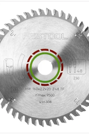 Meilleur Prix Festool Lame de scie circulaire spéciale HW 160x2,2x20 TF48 160 mm 48 Dents ( 496308 )