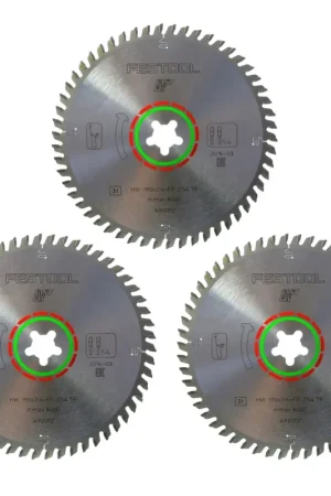 Acheter En Ligne Festool 3x HW 190 x 2,6 FF Fast Fix TF54 Jeu de lames de scie circulaire spéciale 190 mm (3x 492052) - 54 dents
