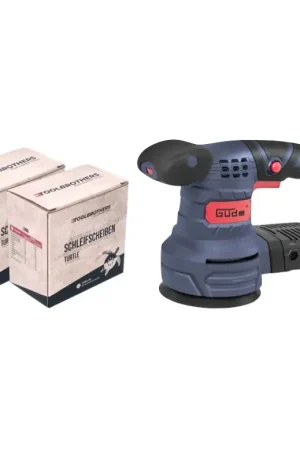 Commander Vite Güde EXS 125 E Ponceuse excentrique 380 watts 125 mm + 2x Sets de ponçage Toolbrothers TURTLE (58130)