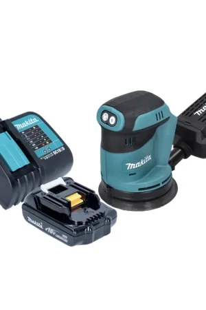 Vente Directe Makita DBO180SY1 Ponceuse excentrique sans fil 125mm 18V + 1x Batterie 1,5Ah + Chargeur