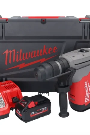 Top Vente Milwaukee M18 ONEFHPX-801X Perfo-burineur sans fil 5,0 J 18V Brushless + 1x Battérie 8,0 Ah + Chargeur rapide + Coffret HD Box