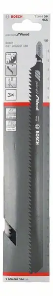 Commande En Gros BOSCH Stichsägeblatt T 1044 DP Precision for Wood L.250mm Zahnteilung 4mm ( 8000346003 )