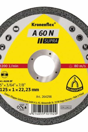 KLINGSPOR Disque à tronçonner A 60 N Supra D115x1mm droit ( 8000353804 ) Meilleur Prix
