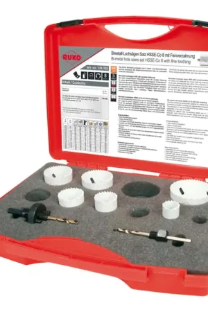 RUKO Jeu de scies cloches 8 pièces 22 - 68 mm ( 8000422992 ) Offre Du Jour