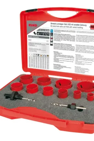 RUKO Jeu de scies cloches 12 pièces 22 - 68 mm ( 8000422999 ) Pas Cher