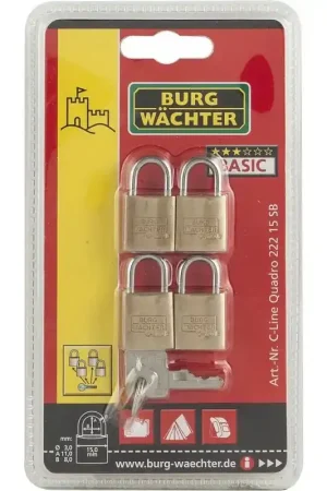 BURG-WÄCHTER Jeu de cadenas Quadro 222 40 Épaisseur de l'anse 6 mm Hauteur de l'anse 22 mm ( 8000428783 ) Dernier Modèle