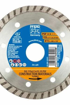 Affaire À Saisir PFERD Disque à tronçonner diamanté DG PSF Ø 125 mm Alésage 22,23 mm ( 8000429386 )