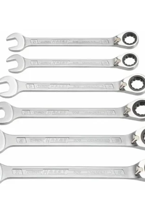 Dernier Modèle HAZET Jeu de clés mixtes à cliquet 606/6-1 6 pièces ouverture de clé 21-32 mm ( 8000463885 )