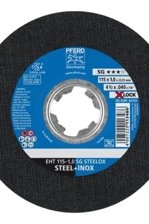 Paiement Sécurisé PFERD Disque à tronçonner X-LOCK SG STEELOX D125x1mm droit ( 8000491821 )