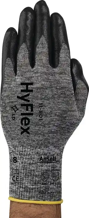 ANSELL gants HyFlex 11-801 taille 8 gris/noir (4000371466) Jusqu'à Épuisement Des Stocks