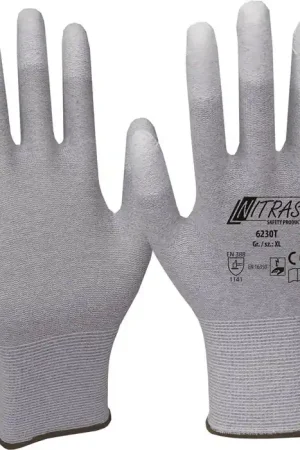 Acheter En Ligne Gants NITRAS taille 8 gris/blanc ( 4000371798 )