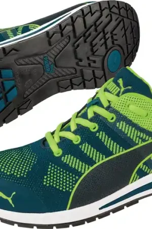 Haute Qualité PUMA Chaussures de sécurité Elevate Knit GREEN LOW taille 40 bleu/vert ( 4000374620 )