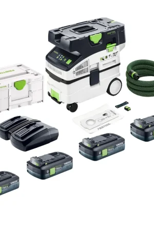 Festool CTLC MIDI Aspirateur sans fil 36 V ( 2x 18 V ) classe de poussière L + 4x batterie 4,0 Ah + chargeur + Systainer Vente Directe