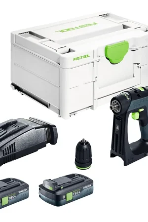 Festool CXS 18-Basic Perceuse-visseuse sans fil 18 V 40 Nm Brushless + 2x batterie 4,0 Ah + chargeur rapide + Systainer Jusqu'à Épuisement Des Stocks