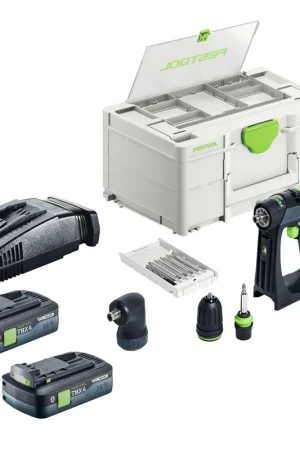 Jusqu'à Épuisement Des Stocks Festool CXS 18-Basic-Set Perceuse-visseuse sans fil 18 V 40 Nm Brushless + 2x batterie 4,0 Ah + chargeur rapide + Systainer
