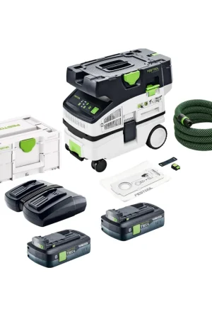 Usine Directe Festool CTLC MINI I-Basic aspirateur sans fil 36 V ( 2x 18 V ) classe de poussière L + 2x batterie 4,0 Ah + chargeur + Systainer