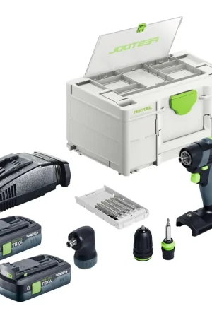 Offre Limitée Festool TXS 18-Basic-Set Perceuse-visseuse sans fil 18 V 40 Nm Brushless + 2x batterie 4,0 Ah + chargeur rapide + Systainer