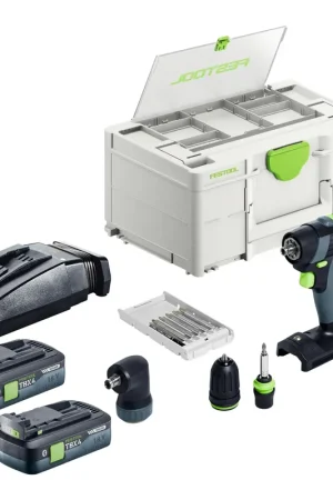 Festool TXS 18-Basic-Set Perceuse-visseuse sans fil 18 V 40 Nm Brushless + 1x batterie 4,0 Ah + chargeur rapide + Systainer Solde