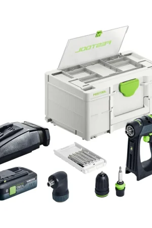 Festool CXS 18-Basic-Set Perceuse-visseuse sans fil 18 V 40 Nm Brushless + 1x batterie 4,0 Ah + chargeur rapide + Systainer Nouvelle Collection